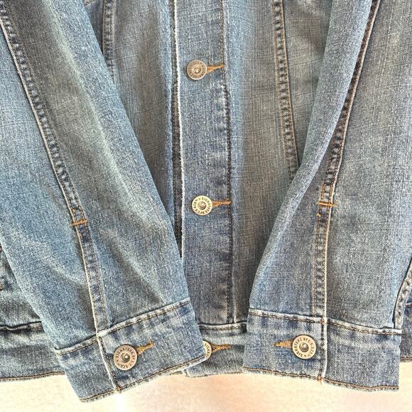 Levi's Strauss Signature Gold Denim Button Up Jean Trucker Jacket Blue Men's 2XL - Picture 3 of 13